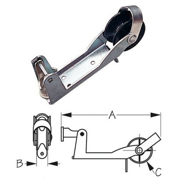 Lift and Lock Anchor Control Pulley for Boats - Up to 3/8 Inch Diameter Rope
