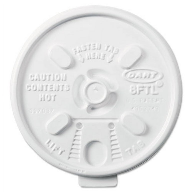 Lift n' Lock Plastic Hot Cup Lids, Fits 8 oz Cups, White, 1,000/Carton Lift n' Lock Plastic Hot Cup Lids, Fits 8 oz Cups, White, 1,000/Carton
