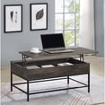 thumbnail image 1 of Lift - top & Storage Feature - 39" Brown Coffee Table for Spacious Living Rooms, Offering Convenient Storage, 1 of 2