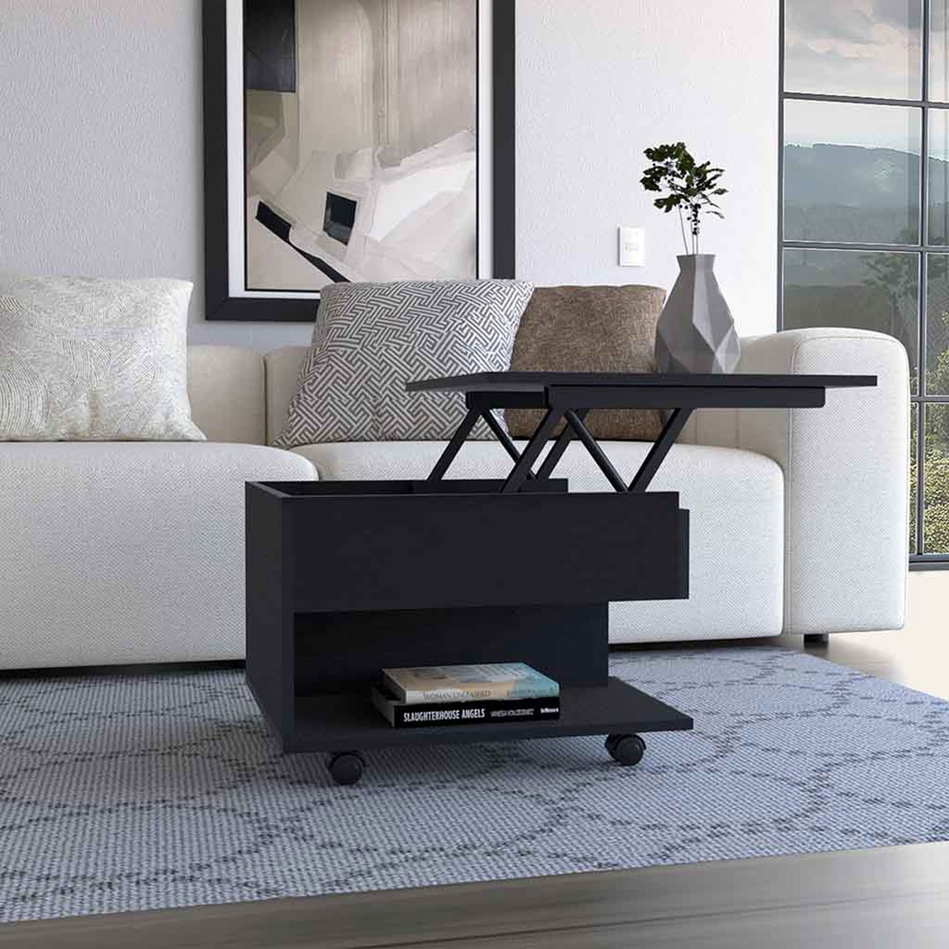 Lift Compartment Lift - top with hidden compartments / Used in lounge areas / Black ...