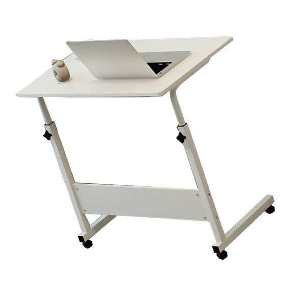 Liftable Bedside Table C Shape Metal Frame Mobile Laptop Desk for Home Sofa 60*40cm