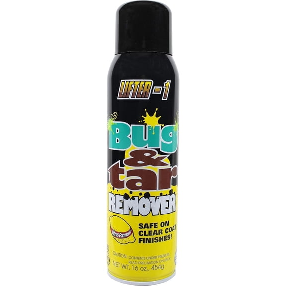 Lifter-1 Bug & Tar Remover 16 oz. Dissolves Bug deposits, Tar and Tree sap from The Chrome, Paint and Windows of Your Vehicle so They can be Easily Wiped Away.
