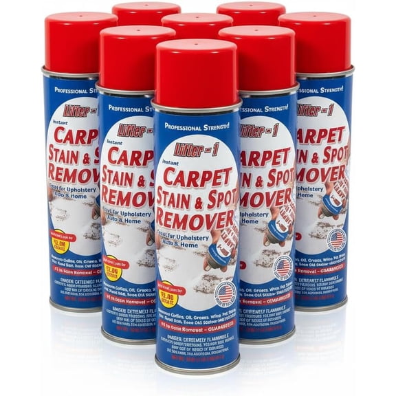 Carpet Spot Remover, Stain and Red Wine Remover and Spot Treatment for Oil, Grease, Urine, Cleaning Performance for Rugs, Upholstery, Fabrics. 18 Fl oz Pack of 6
