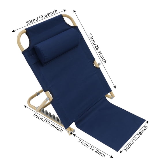 Lifting Bed Backrest, 7 Gears Portable Folding Adjustable Sit up Back Rest 81*50*72cm