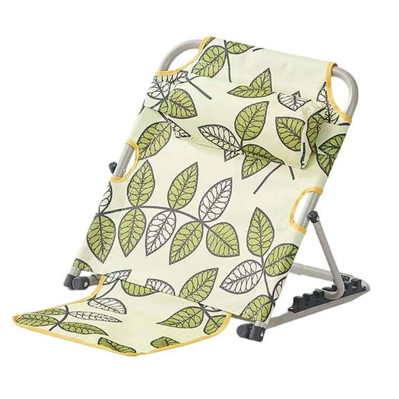 Lifting Bed Backrest Folding Back Support Legless Recliner with Portable Metal Frame for College Dorms and Beach