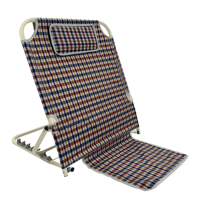 Lifting Bed Backrest Portable Folding Adjustable Sit up Back Rest for Adults Lifting Bed Backrest with Head Pillow Breathable Fabric Free Standing