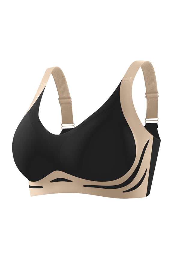 Lifting Bras for Sagging Breasts Comfort Bras Older Womens Bras Bras for Older Women Uplift Bra Push up Bra Full Coverage Bralettes Cotton Bra for Women Everyday Bras,Black,M