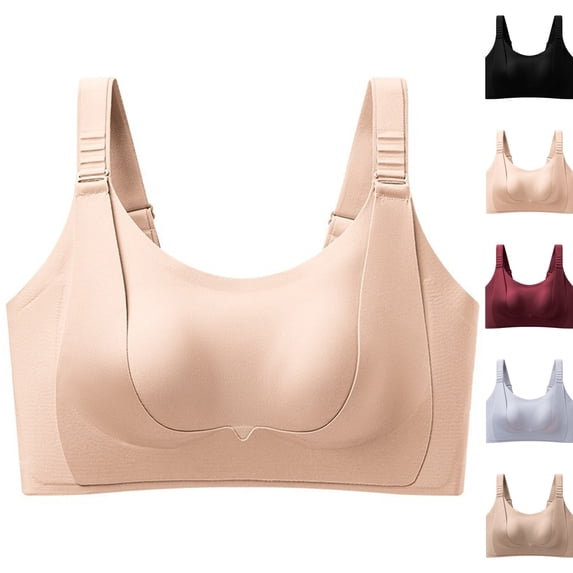 Lifting Bras for Women No Underwire Wireless Push Up Bra | Comfortable Supportive Seamless T-Shirt Bra Breathable Back Smoothing Everyday Bralette (Complexion)