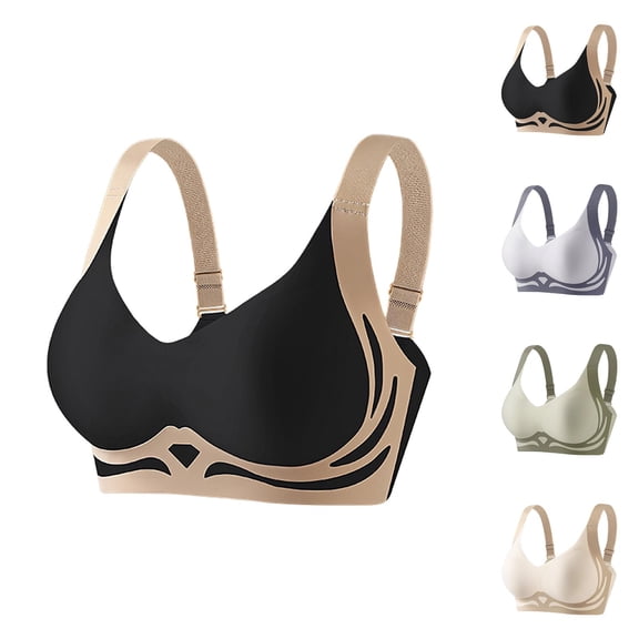 Lifting Bras for Sagging Breasts Minimizer Seamless Racerback Push Up Supportive Bralettes Everyday Bra