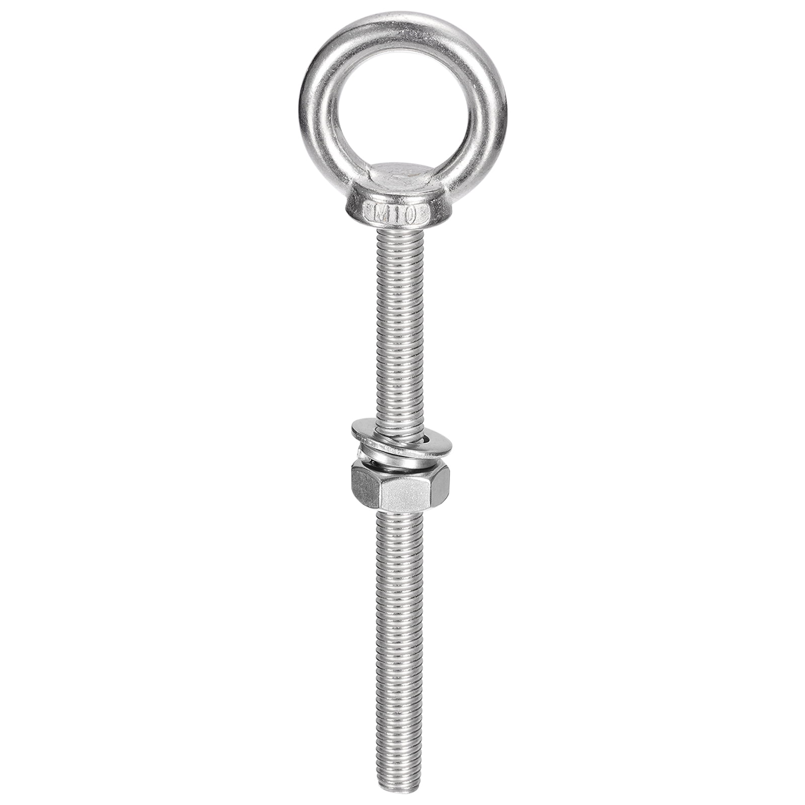 Lifting Eye Bolt 1 Set M10x150mm Eye Bolt with Nut Washer 304 Stainless