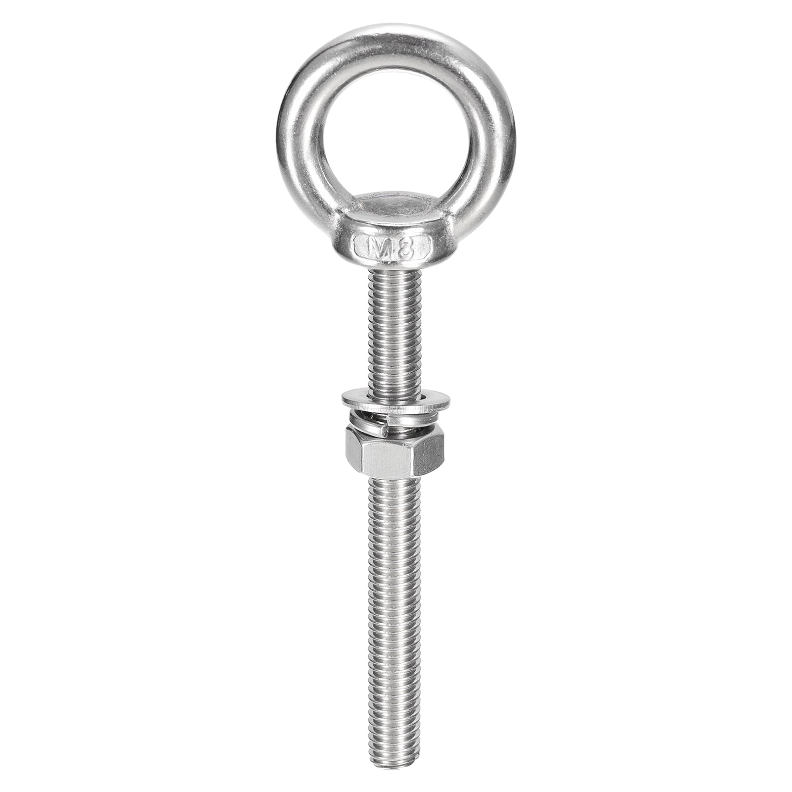 Lifting Eye Bolt 1 Set M8x80mm Eye Bolt with Nut Washer 304 Stainless