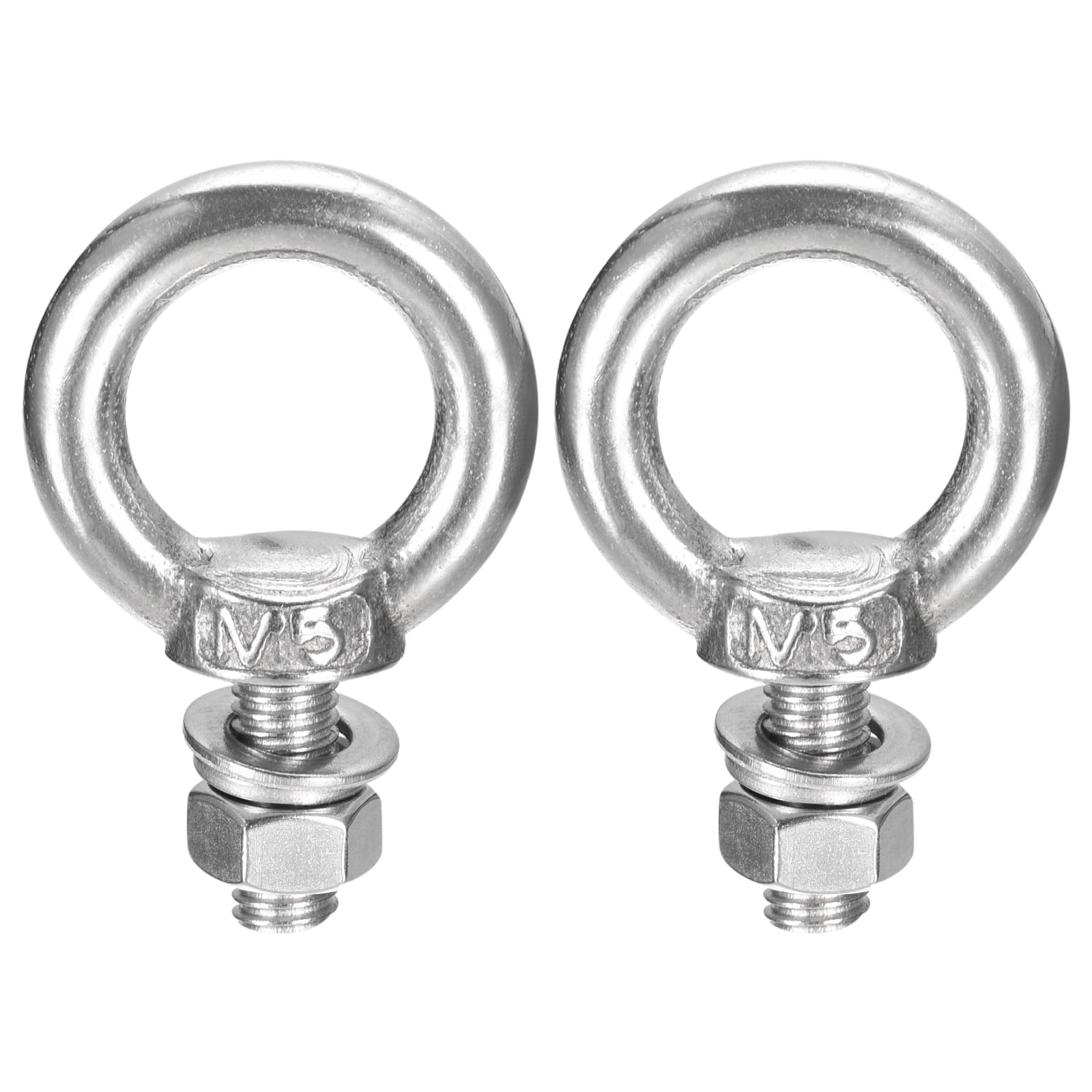 Lifting Eye Bolt 2 Sets M5x11mm Eye Bolt with Nut Washer 304 Stainless