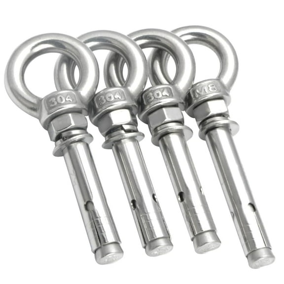 Lifting Eye Bolt,Anchor Bolts, 304 Stainless Steel Sleeve Anchor Concrete Expanding Rawl Bolts Expansion Eye Bolt Installation Artifact Hook Expansion Screws (Color : M8x80mm 2pcs)