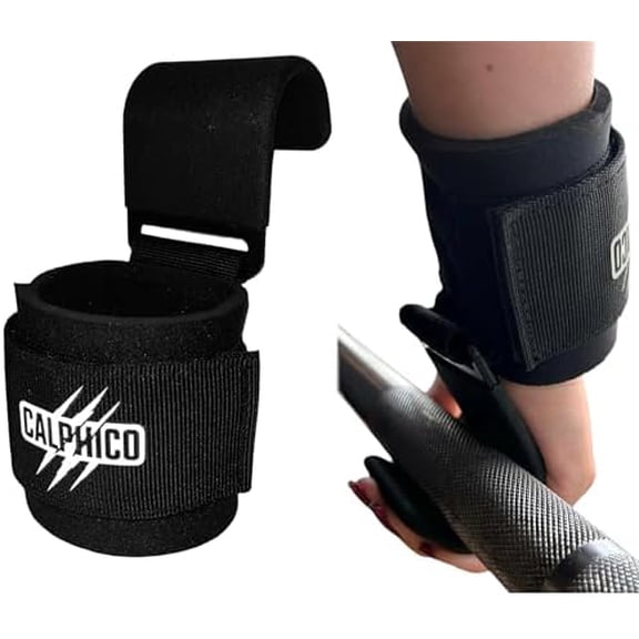 Lifting Hooks for Weight Training Heavy Duty Steel with Ergonomic Lifting Straps & Wrist Support Enhanced Grip$$Sport & Recreation Other