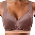 thumbnail image 1 of Lifting Lace Bra for Heavy Full Coverage Cotton Underwear Bra Underoutfit Comfort Shaping Bra Front Close Button Cotton Bras, 1 of 4