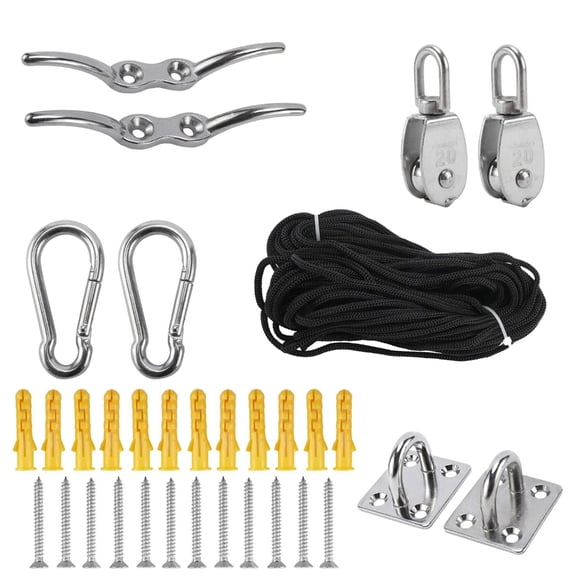 Lifting Pulley Block Set for Heavy Duty Rigging Industrial Lifting 50KG Capacity