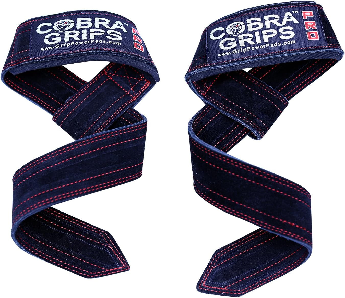 Lifting Straps Suede Leather Deadlift by Cobra Grips Weightlifting