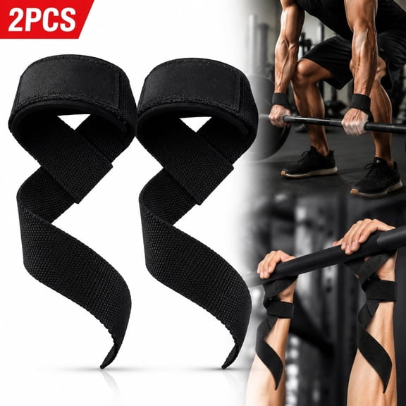 Lifting Straps for Weightlifting: Neoprene-Padded Wrist Support Straps for Deadlift, Rows & Pull-Ups, Secure Grip to Lift Heavier, Gym Strength Training Gear for Men & Women