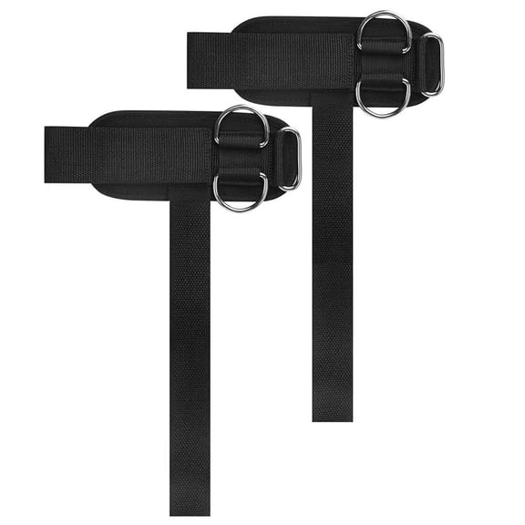 Lifting Straps with Dual D-Structure for Strength Training, Featuring Hook-and-Loop Cuff and Padded Wraps
