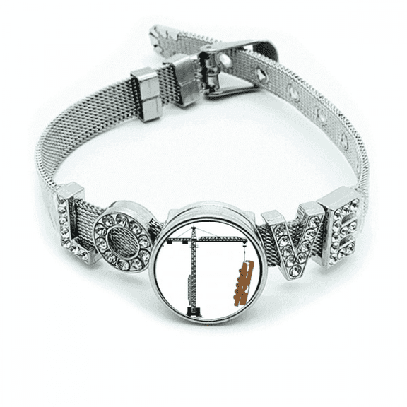 Lifting Tower Weight-lifting Suspension Bracelet Wristband Crystal Love Adjustable Bangle