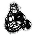 thumbnail image 1 of Lifting Weights Work Out Gorilla - 8" Vinyl Sticker - For Car Laptop I-Pad - Waterproof Decal, 1 of 1
