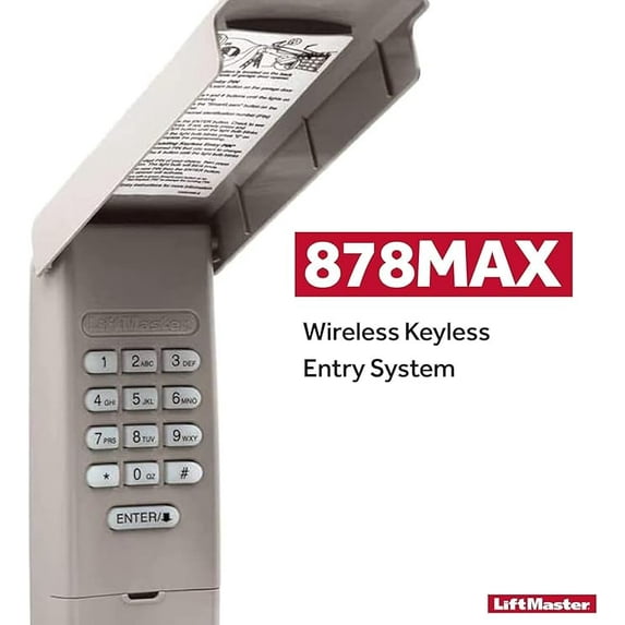 Liftmaster 878MAX Wireless Keyless Keypad - Replacement for Older ...