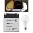 thumbnail image 1 of Liftmaster Chamberlain 485LM Replacement Battery OEM for Garage Door Opener with Extra Bright 12W 5000K Replacement LED Bulb Bundle, 1 of 5