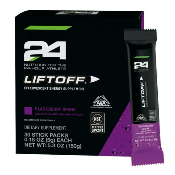 Liftoff Herbal life24. Blackberry Spark Flavor Instant Energy Drink Individually Wrapped, No Artificial Sweetener 30 Stick Packs