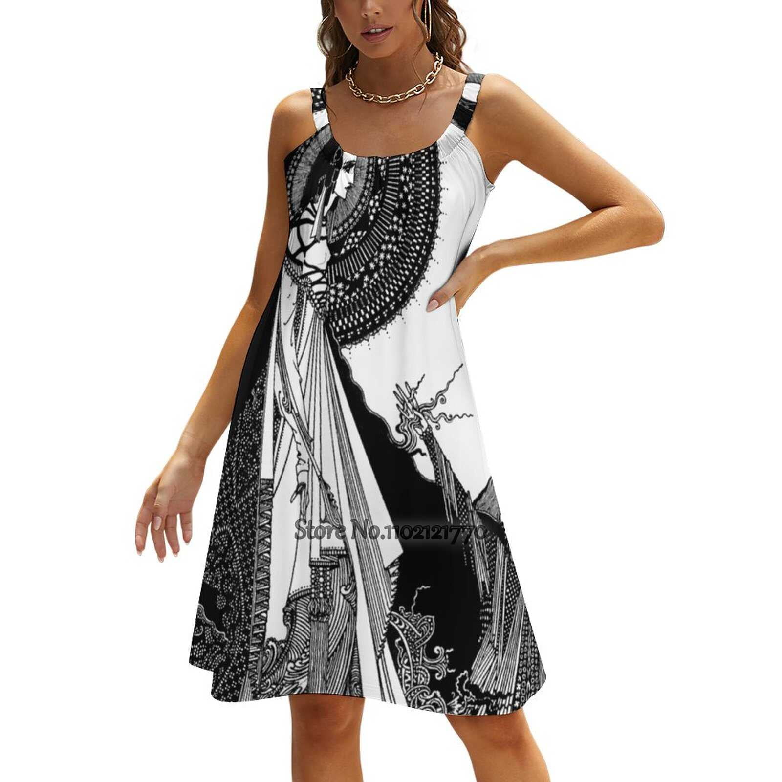 Ligeia : Harry Clarke : Edgar Allan Poe Square Neck Dress Summer Dress  Women Elegant Halter Print Dress Edgar Allan Poe Harry - Walmart.com