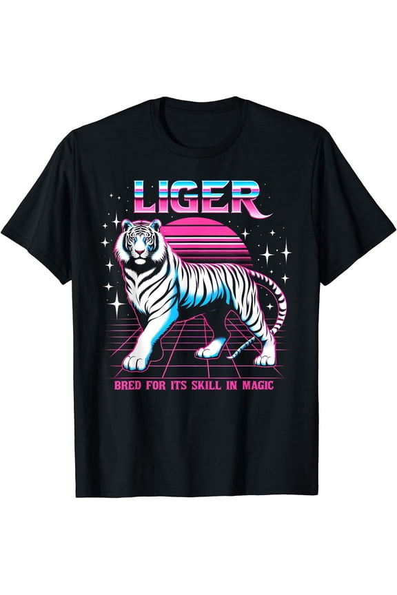 Liger Retro Vintage Tiger Lion Magic Beast Graphic T-Shirt, Unisex T-Shirt