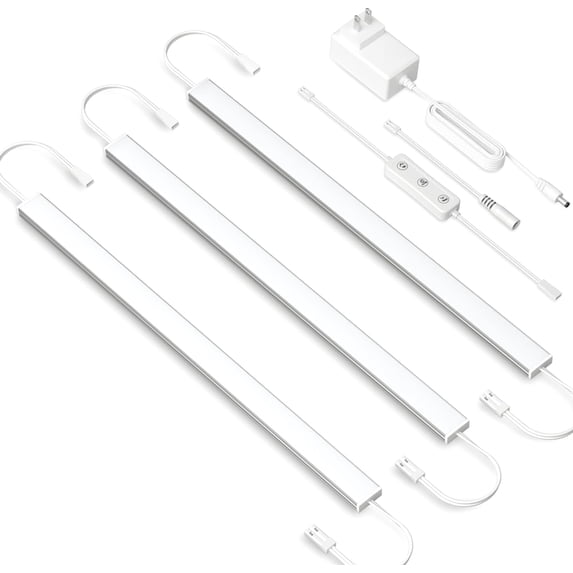 Light 12 Inch, 3 Pack Ultra Thin Bright Light Bars, Daylight 5000K ...