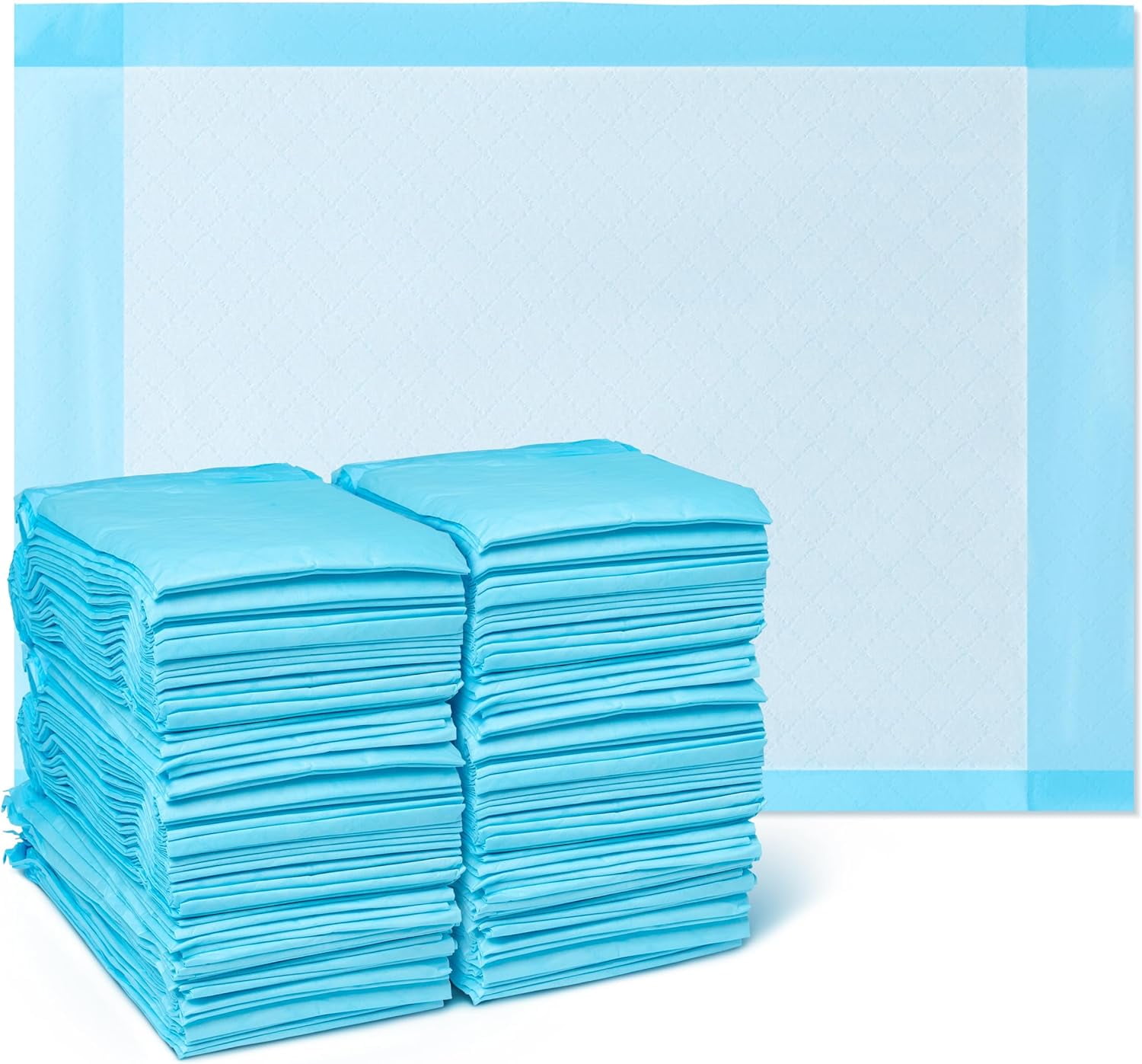 Light Absorbency Underpad, 17" x 24", 50 Count, Disposable Chucks, Bed, Furniture & Surface Protection, For Kids, Adults, Elderly, Puppy Pad, Changing Pad, Incontinence Pee Pad,Blue
