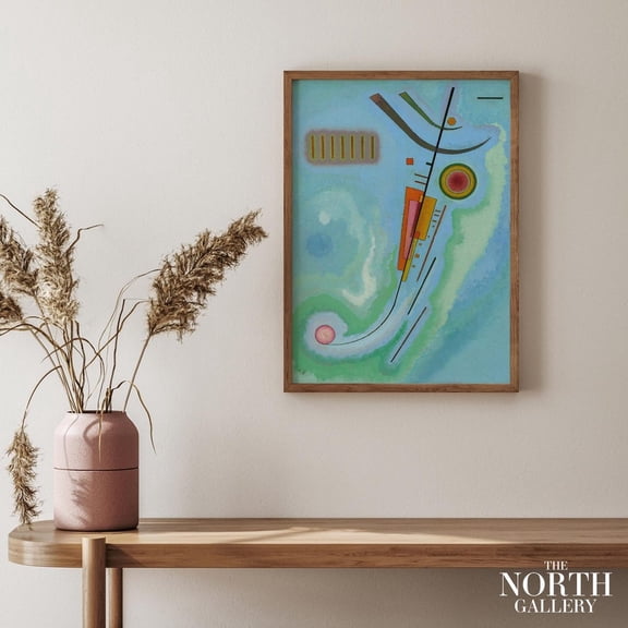 Light Abstract Kandinsky Poster Print Modern Wall Art Minimal Geometric Composition Idea Art Lovers UNFRAMED Poster, Wall Art for Decor, Present, 16x24