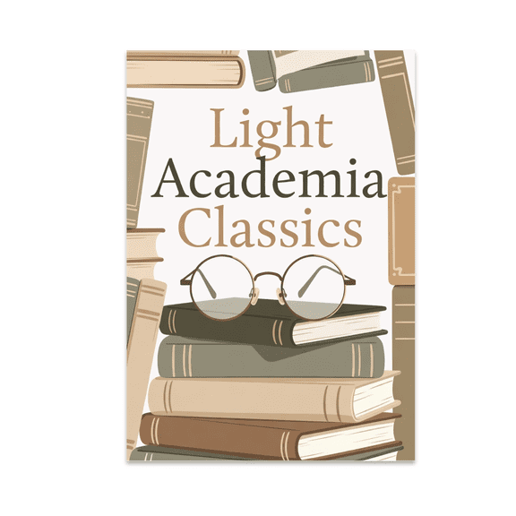 Light Academia Classics Vintage Books Art - Book Lover - 13x19 Poster Print