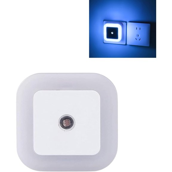 Light-Activated Sensor LED Night Light, Square Light-Controlled Night Light, LED Plug-in Night Light, Dusk-to-Dawn Sensor for Bedrooms, Hallways, Bathrooms