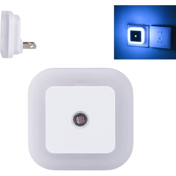 Light-Activated Sensor LED Night Light – Square Plug‑in Night Light with Smart Dusk‑to‑Dawn Sensor, Energy‑Efficient for Bedrooms, Hallways