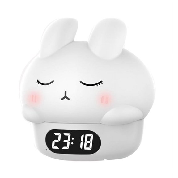 Light Alarm Clock, Adults and Children'S Bedrooms, Features Snooze Function and USB Charger Port, Dual Alarms