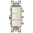thumbnail image 1 of Light Almond Decora Triple Rocker Combination Switch, 1 of 1