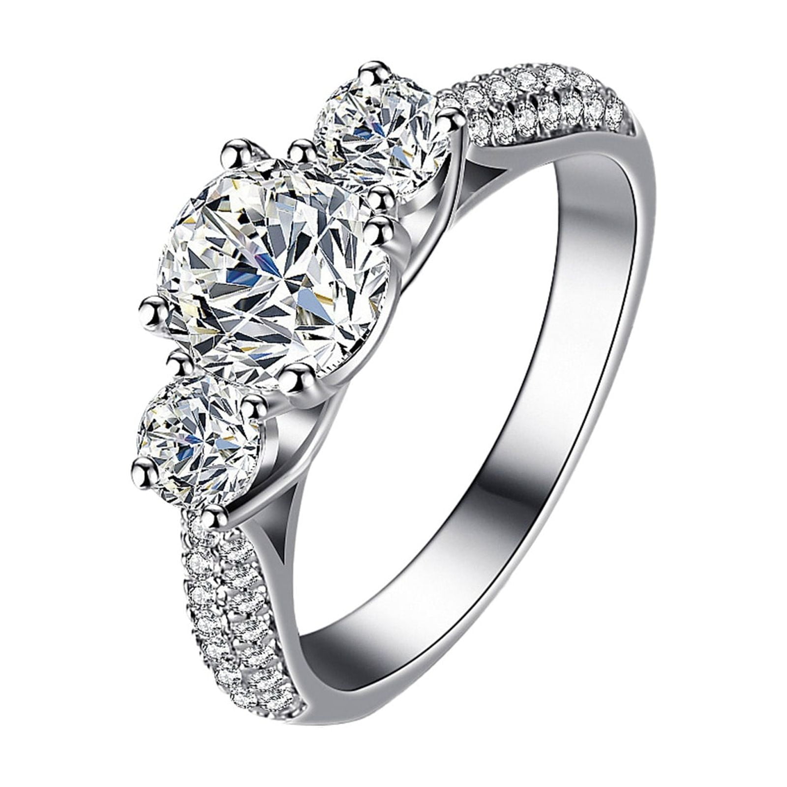 Light And High End Sense Imitation Moissanite Ring For Lover For Mother