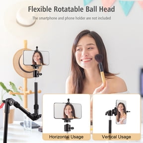 Light Andoer ST-01 Flexible Foldable Desk Mount Stand Metal Bracket With 1/4 Inch Screw Ballhead Adapter 3kg Load Capacity For Fill Light LED Ring Light Webcam Camera Smartphone