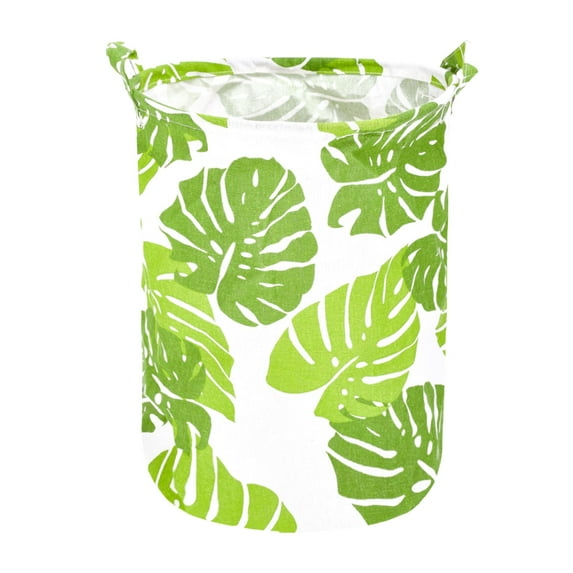 Light Autumn Collapsible Baby Laundry Basket 15.7"x11.8"- Lightweight, Portable, Stylish Storage Solution with Handles- Ideal for Laundry, Toys & Pet Products- Space-Saving Design with Leaves Print