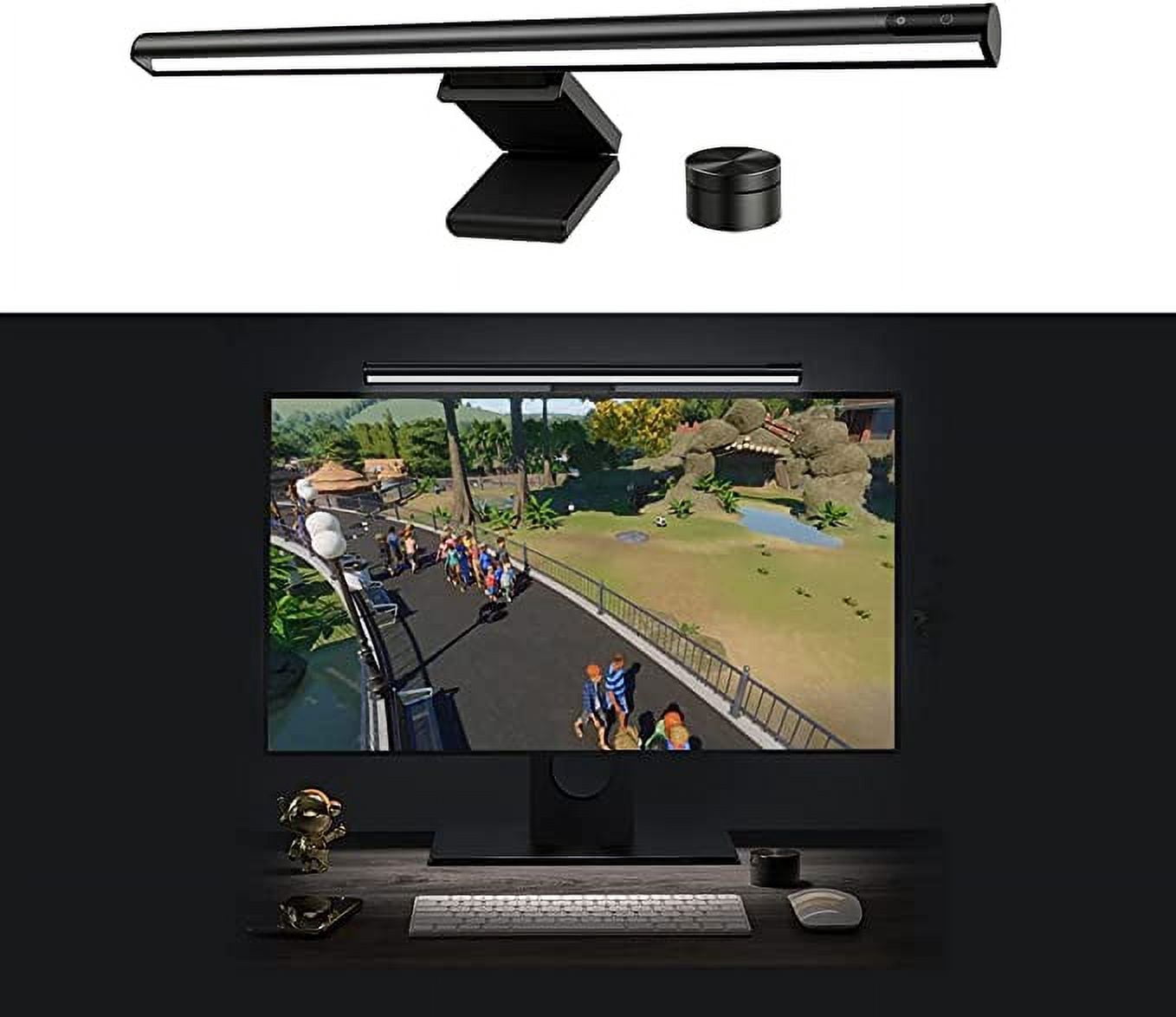 Quntis Monitor Light Bar With Remote – Eye-Care Desk Lamp With Backlight, Auto-Dimming, Timer For Curved/Flat Monitors