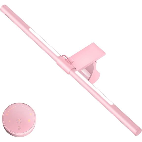 Light Bar with Remote, Eye-Care No Glare, Space Saving Computer Desk Lamp As Gifts for Girls, Stepless Dimming, Modern Aesthetic Desk Light Bar for Office Gaming Reading