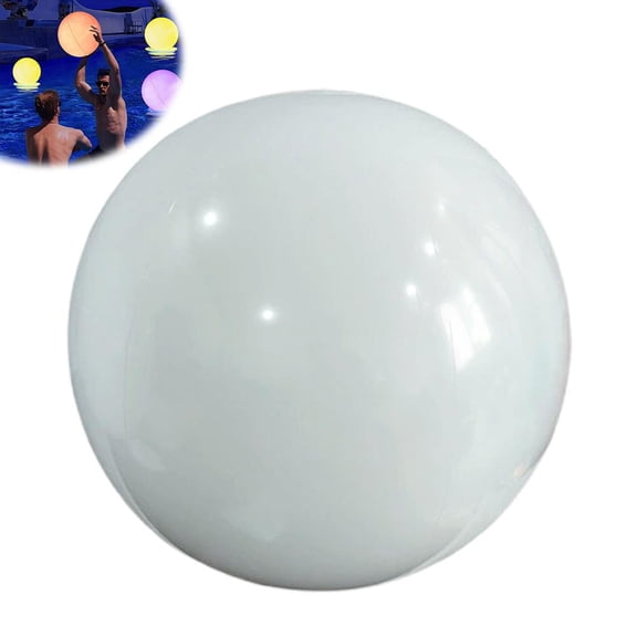 Light Up Beach Ball 20 Inch Inflatable Glow in The Dark Pool Toys for Adults and Kids 8-12 LED Floating Pool Games for Night Swimming Summer Beach Party Decorations