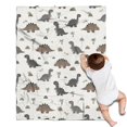thumbnail image 1 of Light Beige Dinosaurs Landscapes Pattern Blanket,Comfortable Soft Flannel Throw Blanket,All Season,Warm Lightweight Blankets for Sofa Bed Couch Living Room Chair,30"x40", 1 of 4