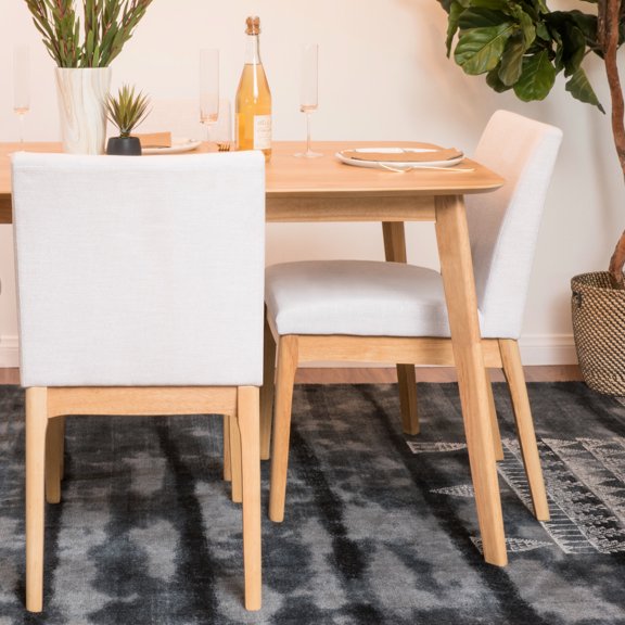 Light Beige Hue - Comfortable Seating - Dining Setup - Match Table Styles