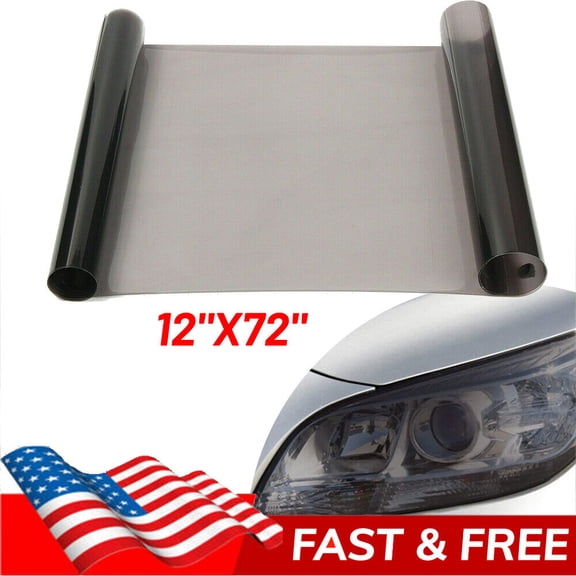 Light Black 12"x72" Smoke Headlight Taillight Fog Light Tint Film Vinyl Wrap USA