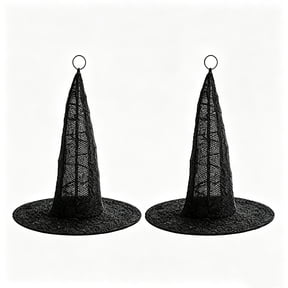 Light Up Black Mesh Witch Hat Hanging Lamp, Glowing Halloween Cone Ornament with Hanging Ring & Multiple Light Modes, Suitable for Porch, Tree, Window, Patio, and Indoor or Outdoor Displays
