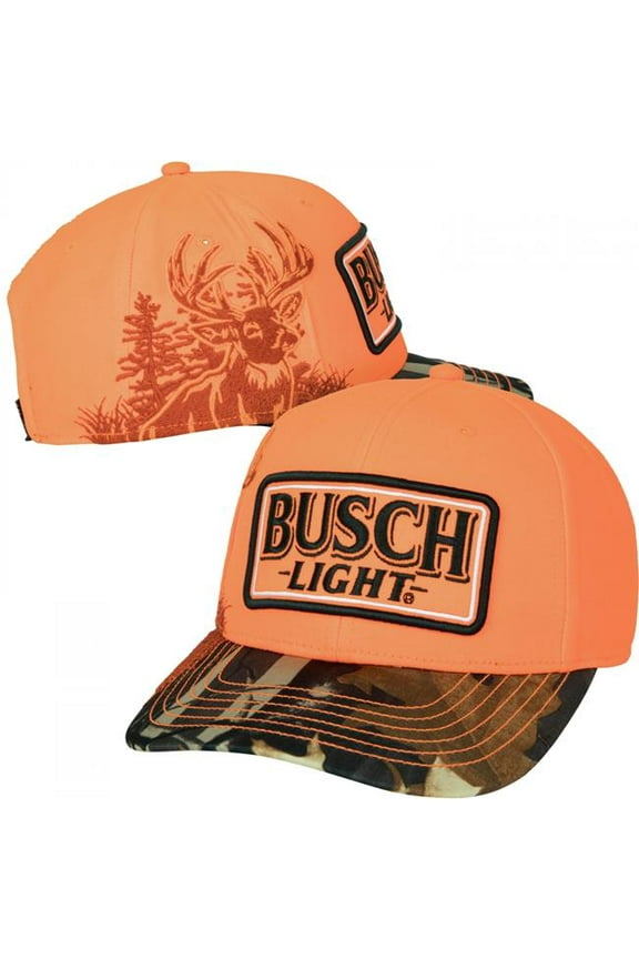 Light Blaze Buck Hunter Camo Brim Adjustable Hat, Orange