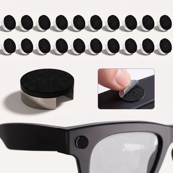 Light Blocking, Black Dot, 0.5 Inch Diameter Small Circle, Accessories for 2 Smart Glasses, 1 Box of Matte Opaque Small Black Round Designed to Cover Indicator Lights on Eyewear,
